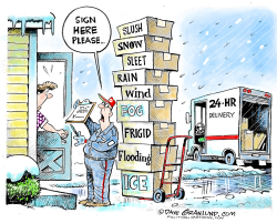 SPRING WEATHER DELIVERY by Dave Granlund