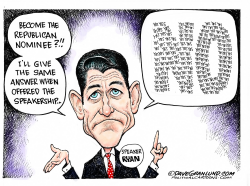 RYAN DECLINES GOP 2016 by Dave Granlund