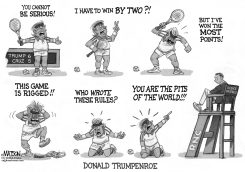 DONALD TRUMP ARGUES LIKE JOHN MCENROE WITH RNC UMPIRE by RJ Matson