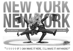 CLINTON AND TRUMP IN NEW YORK NEW YORK by RJ Matson