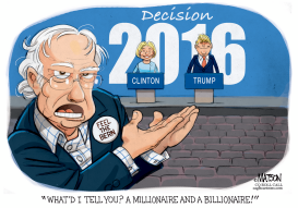 BERNIE SANDERS VERSUS A MILLIONAIRE AND A BILLIONAIRE by RJ Matson