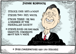 JUDGE ROBERTS by Bob Englehart