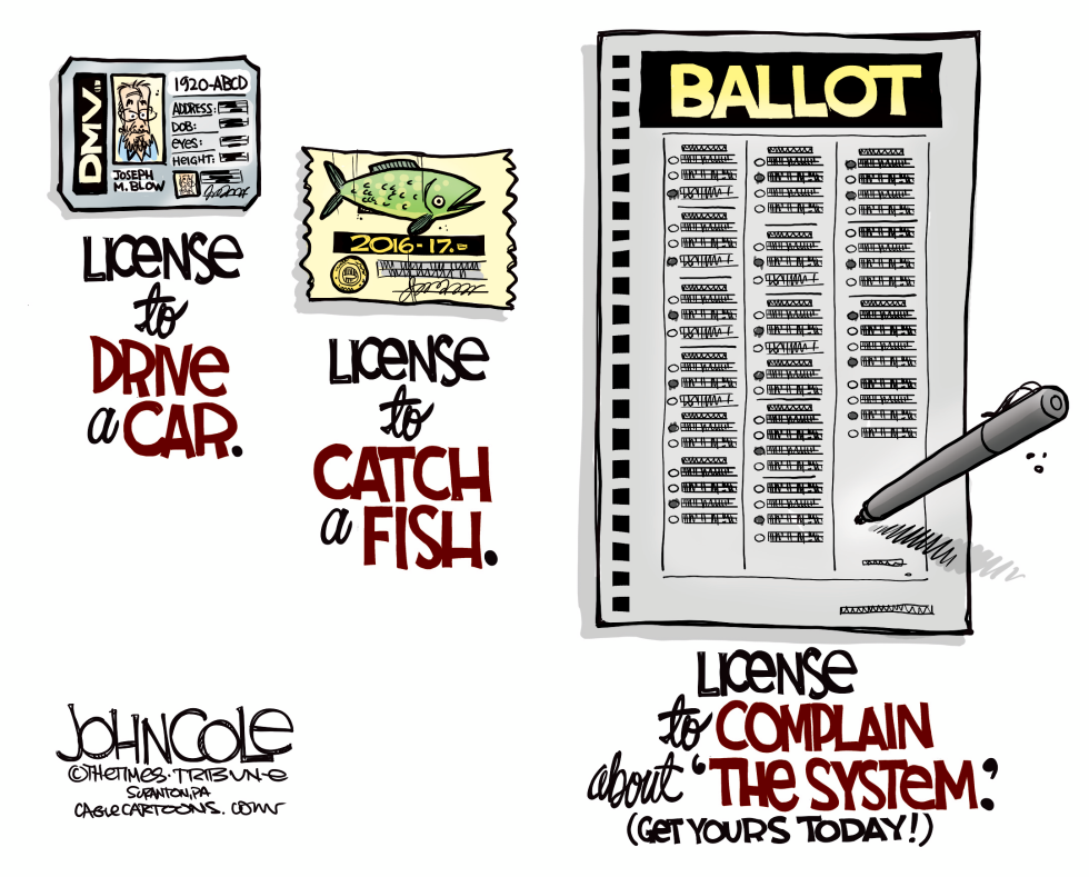  LICENSE TO COMPLAIN by John Cole