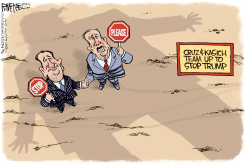 CRUZ KASICH TEAM by Rick McKee