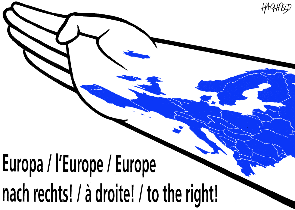  EUROPE TO THE RIGHT by Rainer Hachfeld