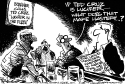 CRUZ 'N'  HASTERT by Milt Priggee