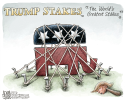 TRUMP STAKES by Adam Zyglis