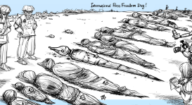 PRESS FREEDOM DAY  by Emad Hajjaj