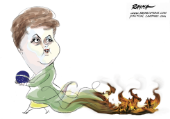 DILMA ROUSSEF ON FIRE by Rayma Suprani