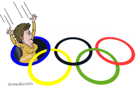 OLYMPIC FALL OF DILMA/CAíDA OLíMPICA DE DILMA by Arcadio Esquivel