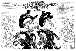 BOLTON AND BUSH GUNSLINGERS by Mike Lane