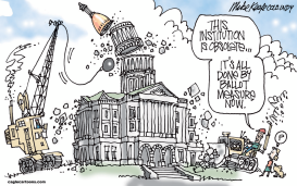 OBSOLETE STATE LEGISLATURE by Mike Keefe