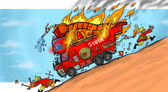 SYRIAN FIRE  by Emad Hajjaj