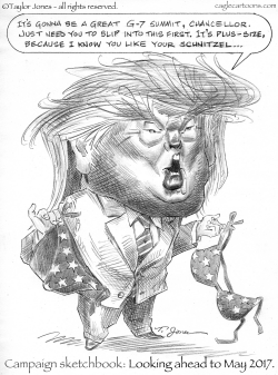 CAMPAIGN SKETCHBOOK - TRUMP AND WOMEN by Taylor Jones