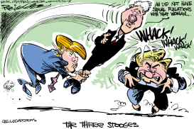 TRUMP VS CLINTONS by Milt Priggee