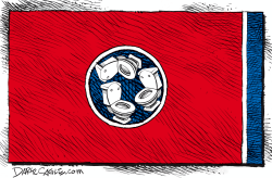 TENNESSEE BATHROOM FLAG by Daryl Cagle