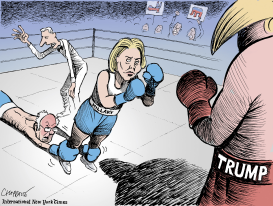 BERNIE, HILLARY AND TRUMP by Patrick Chappatte