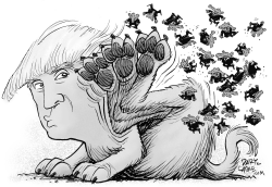 TRUMP SACUDE A LA OPOSICION DEL GOP by Daryl Cagle