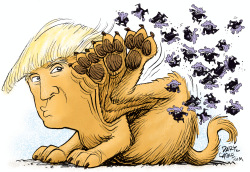 TRUMP SACUDE A LA OPOSICION DEL GOP  by Daryl Cagle