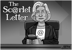 HILLARY CLINTON IN THE SCARLET LETTER by RJ Matson