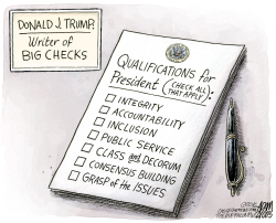 TRUMP CHECKS by Adam Zyglis