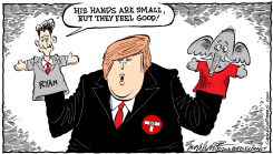 RYAN AND TRUMP by Bob Englehart