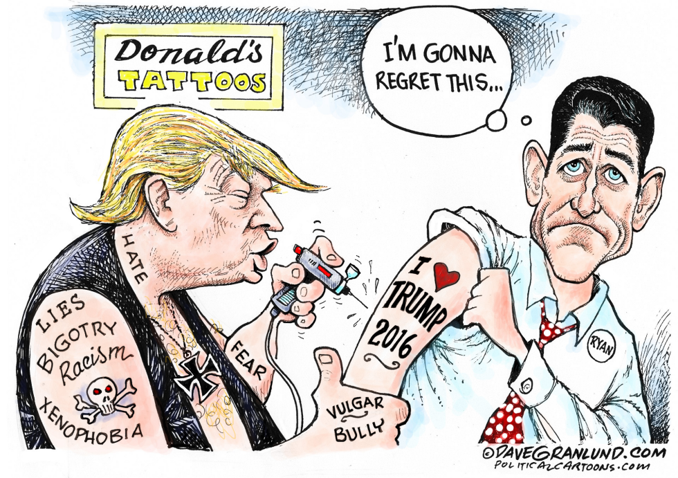  PAUL RYAN FOR TRUMP by Dave Granlund