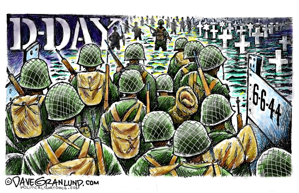  D-DAY JUNE 6 1944 by Dave Granlund