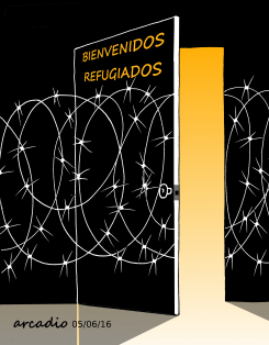 BIENVENIDOS REFUGIADOS by Arcadio Esquivel