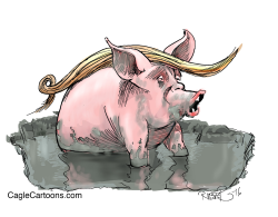 TRUMP AS A PIG by Riber Hansson