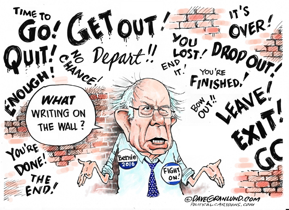  BERNIE FIGHTS ON by Dave Granlund