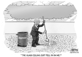 BERNIE SANDERS GLASS CEILING CLEANUP by RJ Matson