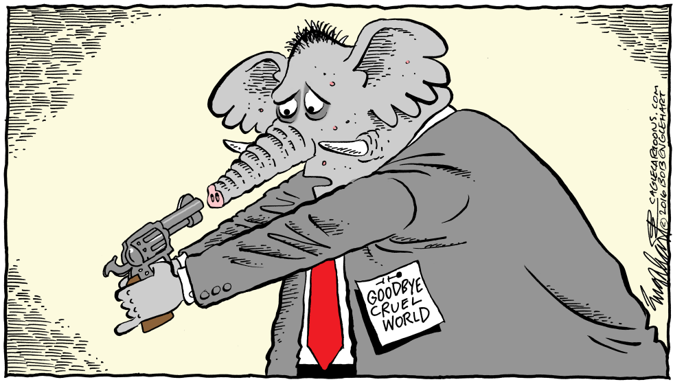  GOP SUICIDE by Bob Englehart