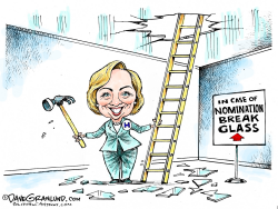 HILLARY AND GLASS CEILING by Dave Granlund