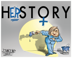 HILLARY MAKES HERSTORY by John Cole