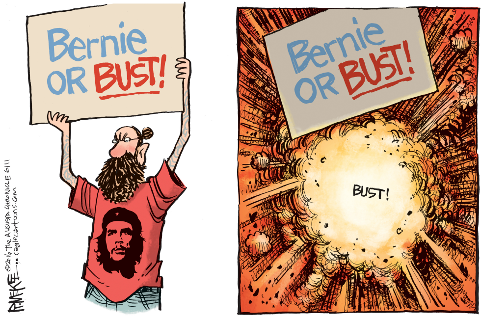  BERNIE OR BUST by Rick McKee