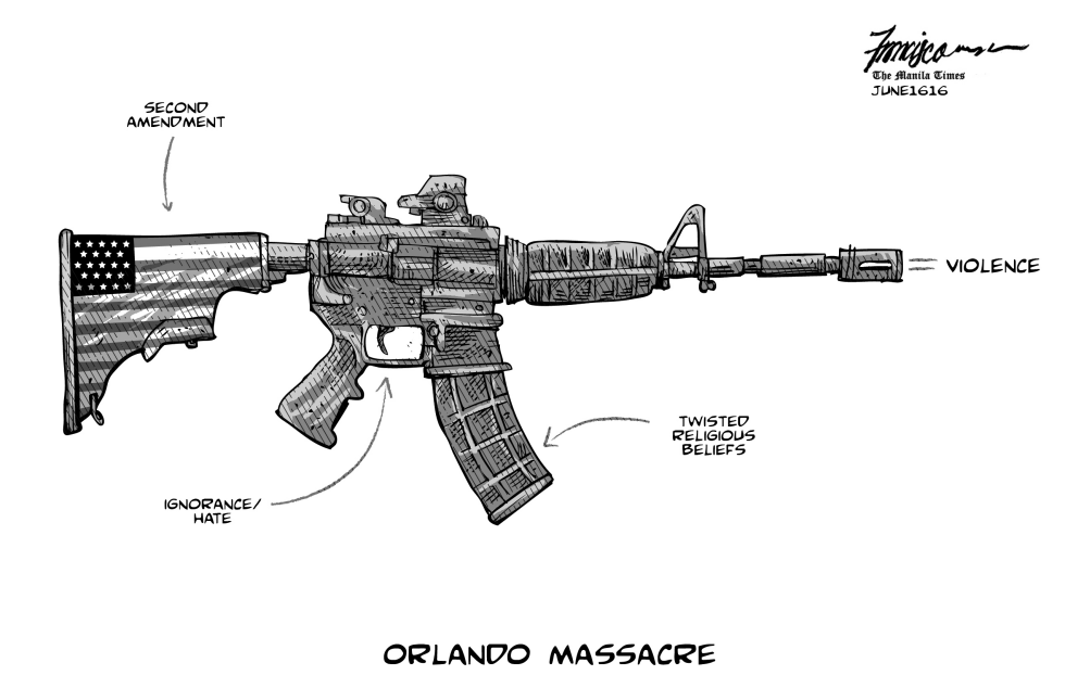  LOVE OF GUNS VS HUMANITY by Manny Francisco