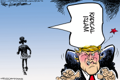 TRUMP TALKING POINT by Milt Priggee