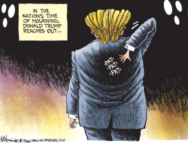 TRUMP REACHES OUT by Kevin Siers