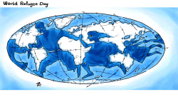 WORLD REFUGEE DAY by Emad Hajjaj