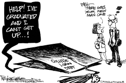 HIGHER ED COSTS by Milt Priggee