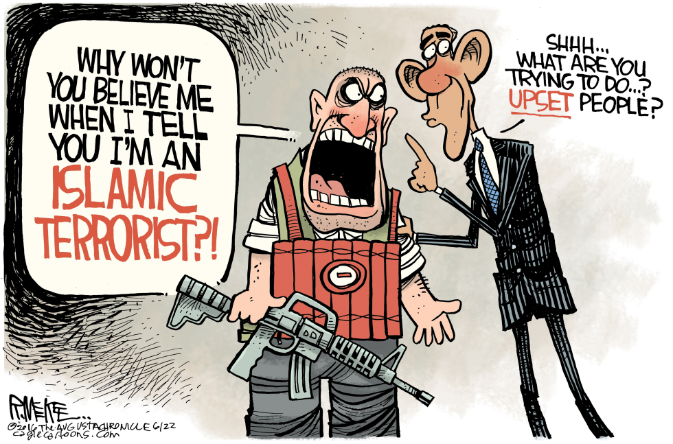  OBAMA DENIAL by Rick McKee