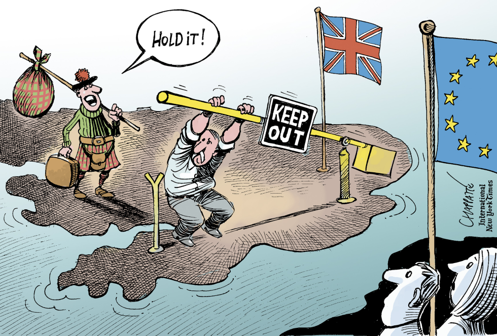  IF BRITAIN CLOSES ITS DOORS by Patrick Chappatte