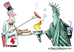 JULY 4TH AND COOKOUTS by Dave Granlund