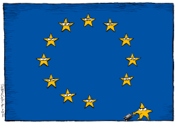 BANDERA BREXIT EN LA UE  by Daryl Cagle