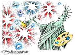 JULY 4TH PAINTER by Dave Granlund