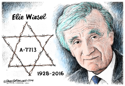 ELIE WIESEL TRIBUTE by Dave Granlund