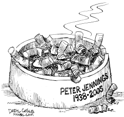 PETER JENNINGS (1938-2005 by Daryl Cagle