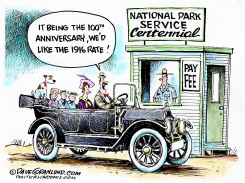 NATIONAL PARK SERVICE 100TH by Dave Granlund