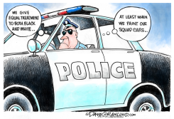 POLICE BLACK AND WHITE by Dave Granlund